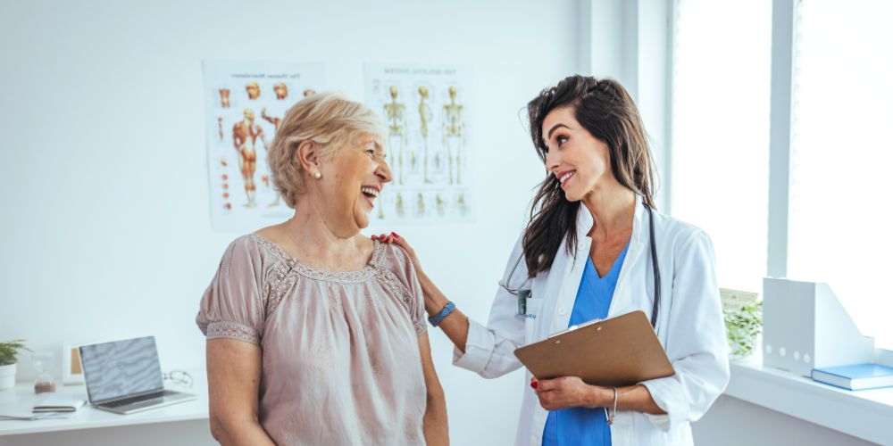 a dr and her patient